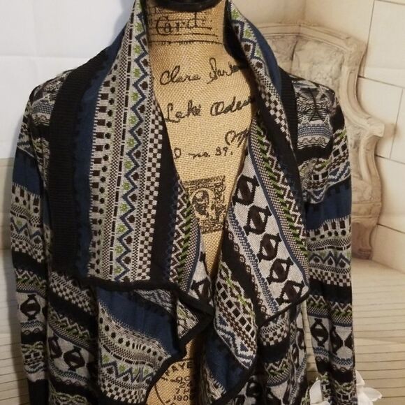 Foxcroft Aztec design cardigan   - Picture 2 of 6